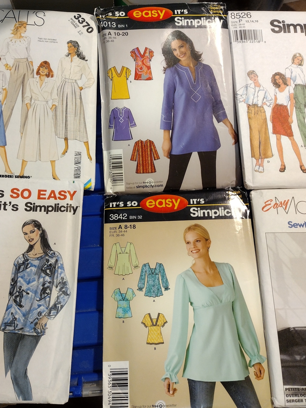 6 Simplicity McCall's Women's Patterns Tops Skirts Pants Xs-xl Uncut
